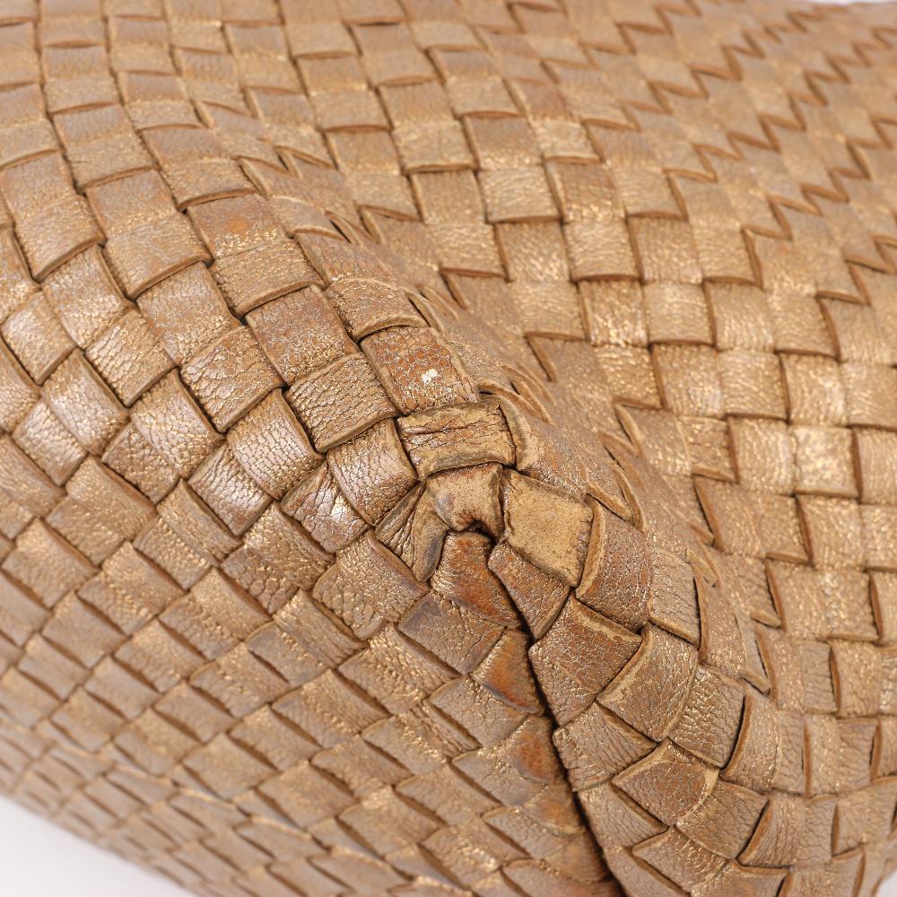 Gold Leather Bottega Veneta Cabat