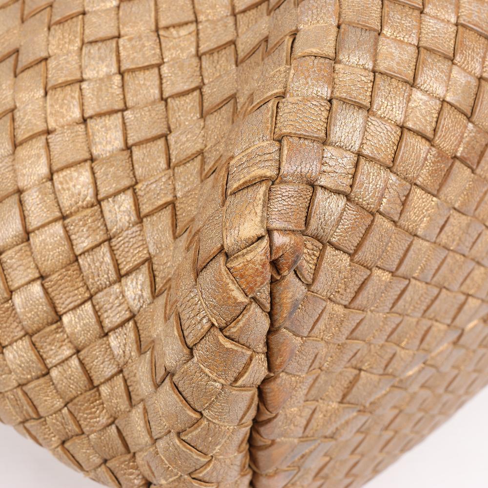 Gold Leather Bottega Veneta Cabat
