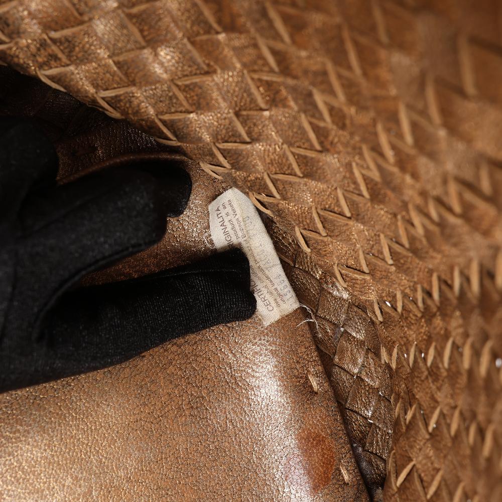 Gold Leather Bottega Veneta Cabat