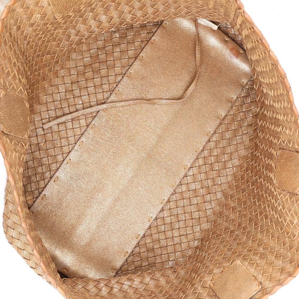 Gold Leather Bottega Veneta Cabat