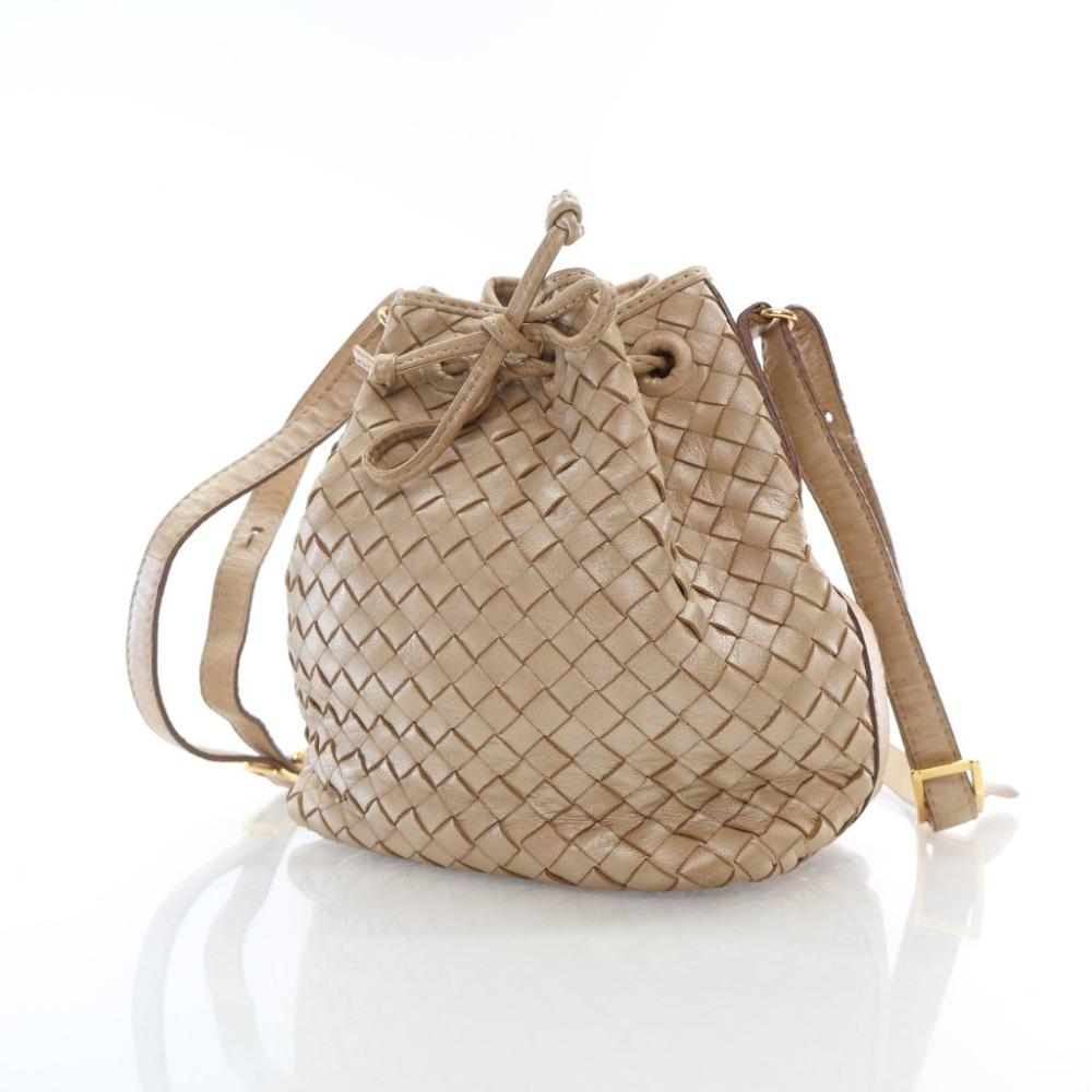 Gold Leather Bottega Veneta Shoulder Bag
