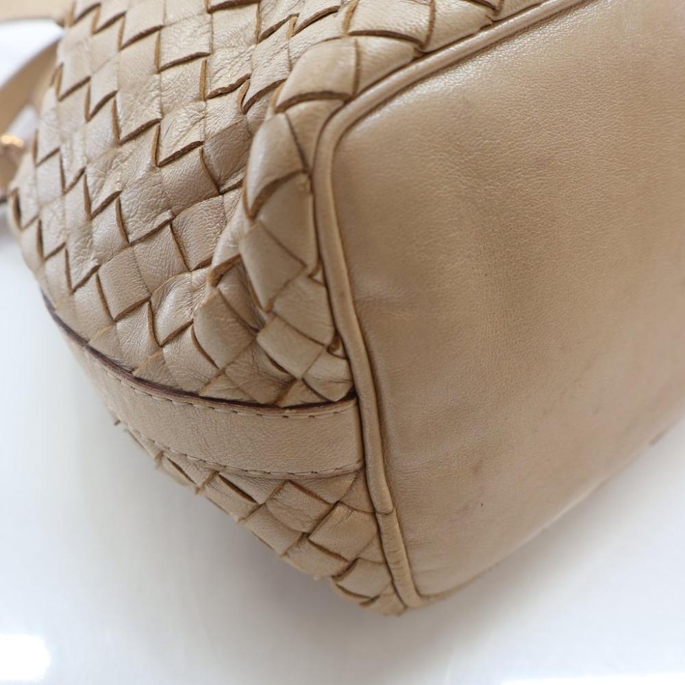 Gold Leather Bottega Veneta Shoulder Bag