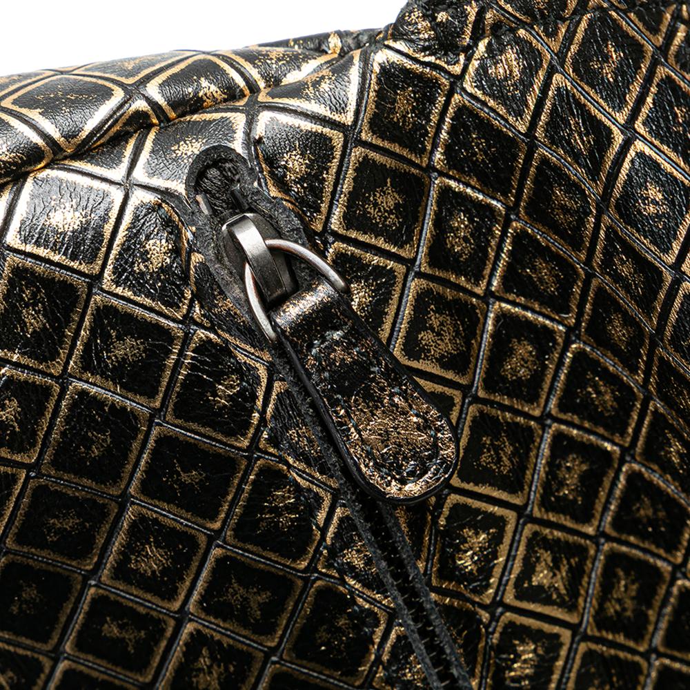 Gold Leather Bottega Veneta Crossbody Bag