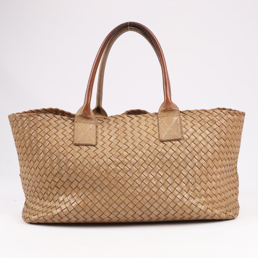 Gold Leather Bottega Veneta Cabat