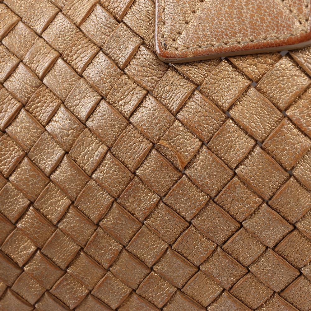 Gold Leather Bottega Veneta Cabat