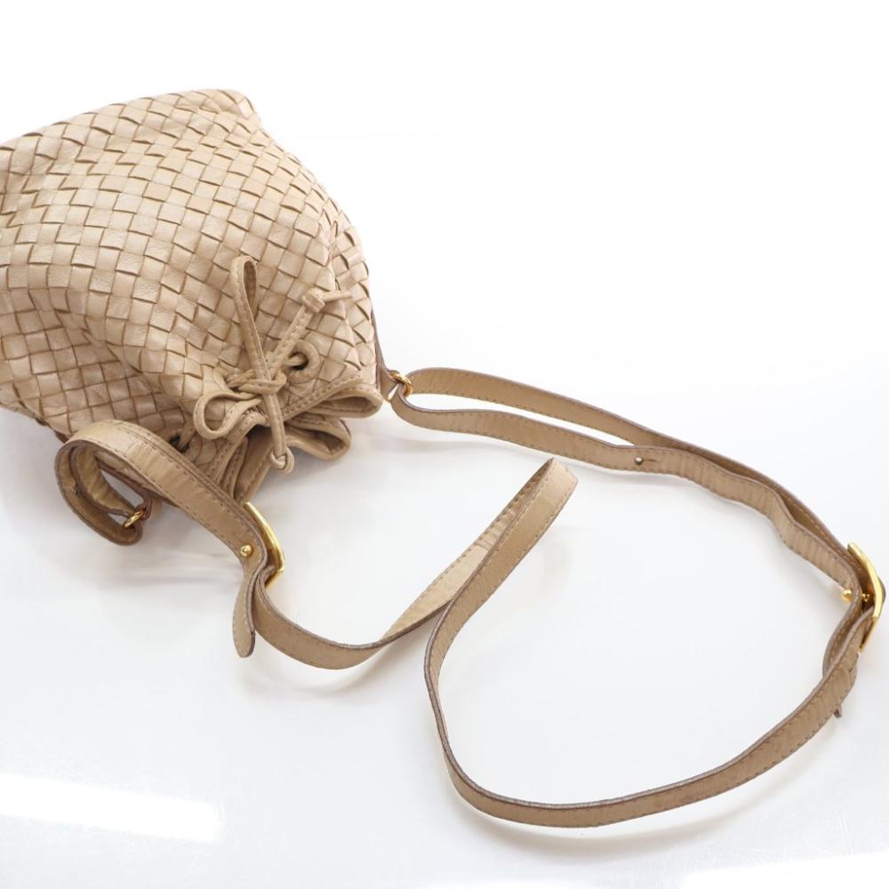 Gold Leather Bottega Veneta Shoulder Bag