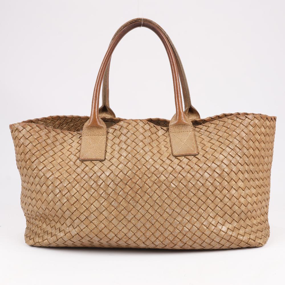 Gold Leather Bottega Veneta Cabat