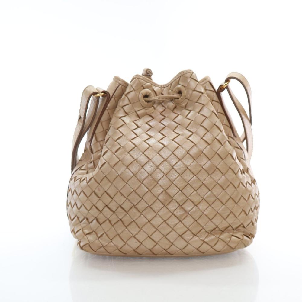 Gold Leather Bottega Veneta Shoulder Bag