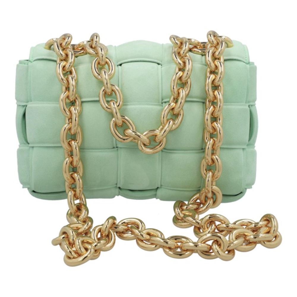 Gold Suede Bottega Veneta Cassette Bag