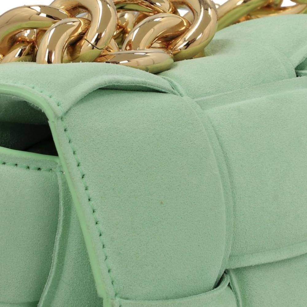 Gold Suede Bottega Veneta Cassette Bag