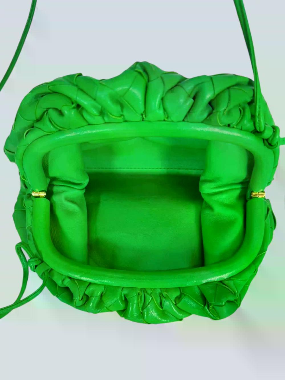 Green Fabric Bottega Veneta Pouches