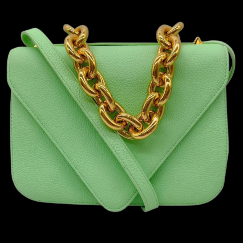 Green Leather Bottega Veneta Handbag