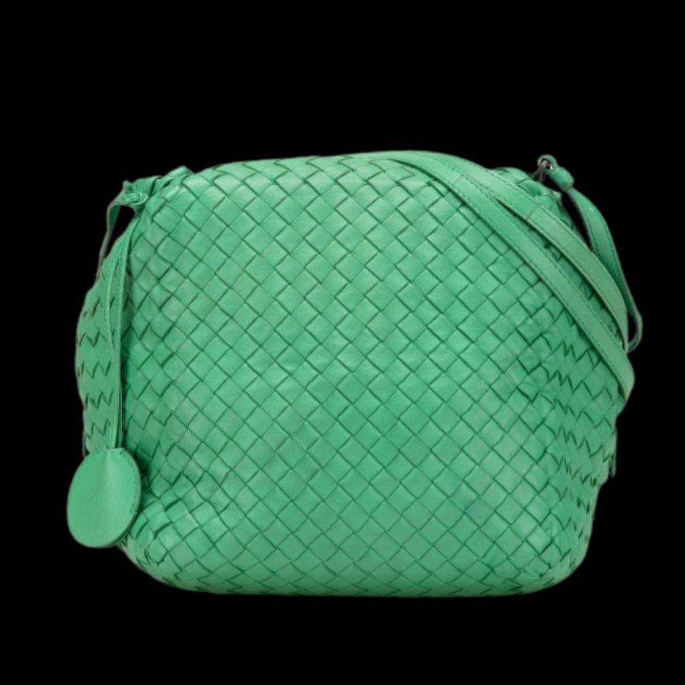 Green Leather Bottega Veneta Crossbody Bag