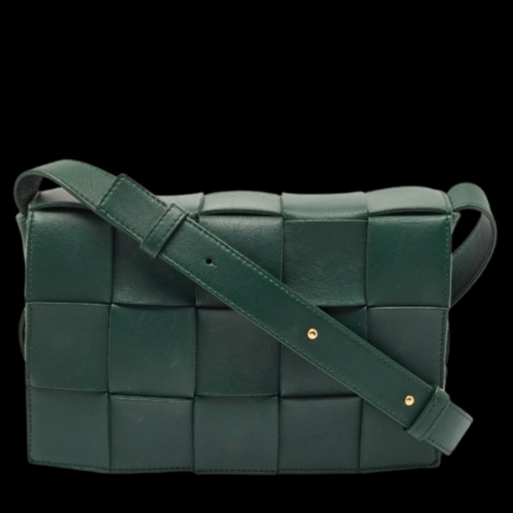 Green Leather Bottega Veneta Crossbody Bag