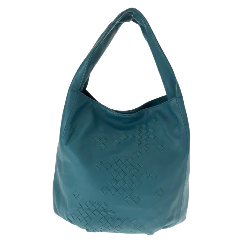 Green Leather Bottega Veneta Shoulder Bag
