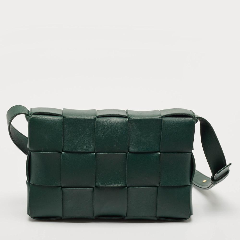 Green Leather Bottega Veneta Crossbody Bag