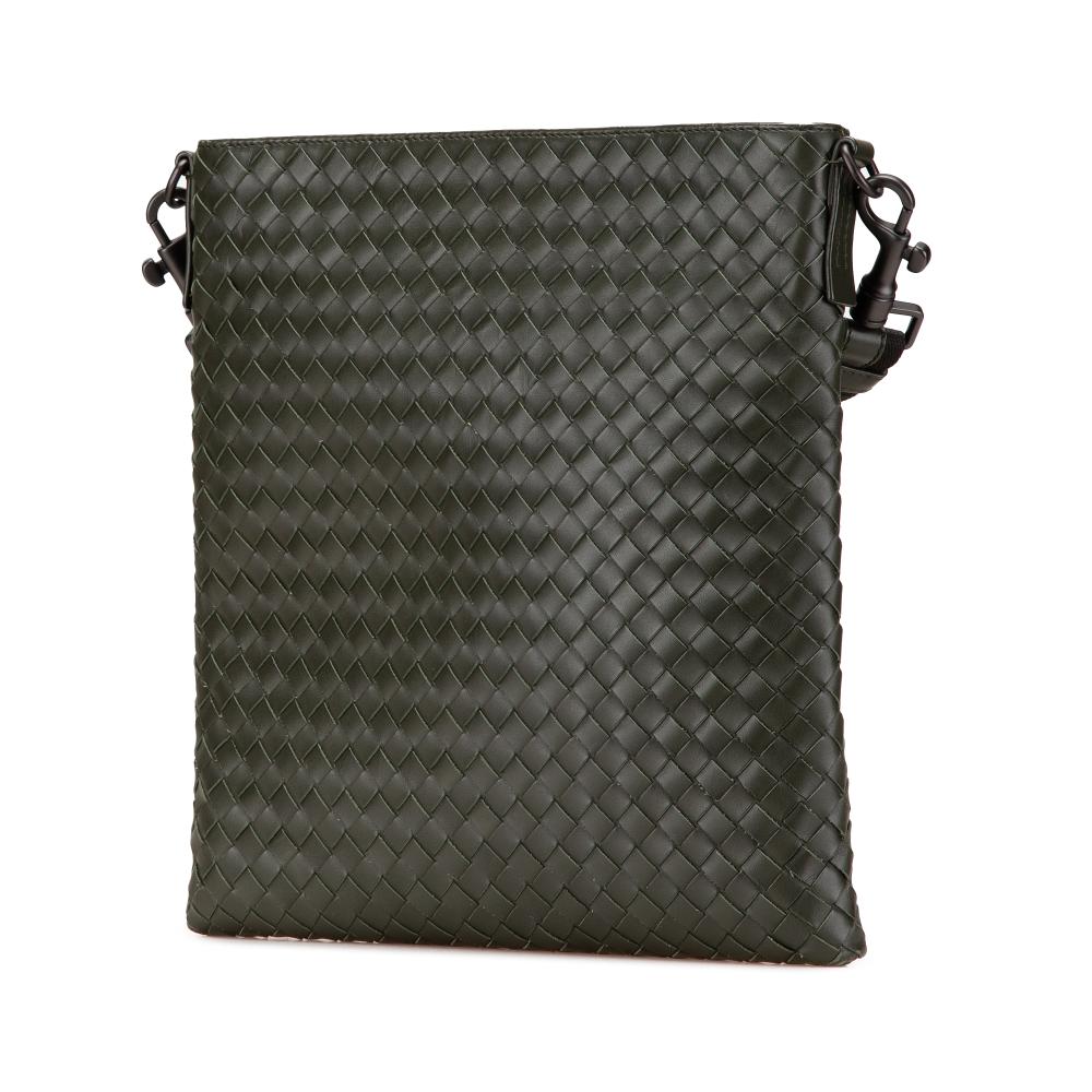 Green Leather Bottega Veneta Crossbody Bag
