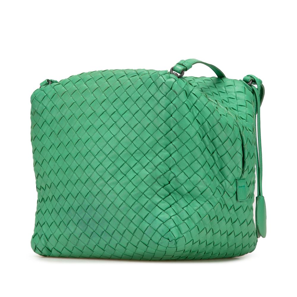 Green Leather Bottega Veneta Crossbody Bag