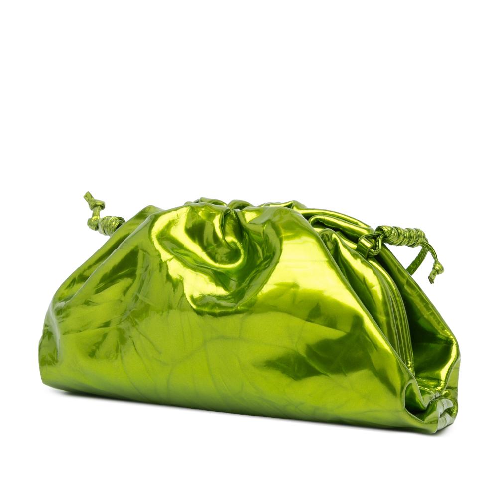 Green Leather Bottega Veneta Pouches
