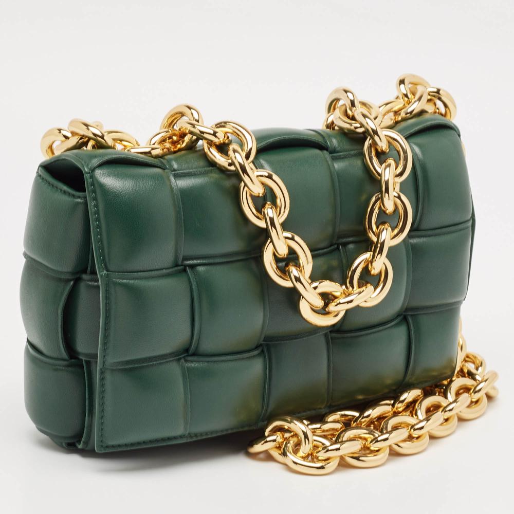 Green Leather Bottega Veneta Crossbody Bag
