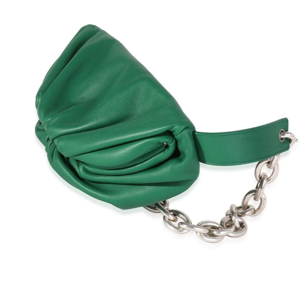 Green Leather Bottega Veneta Pouches