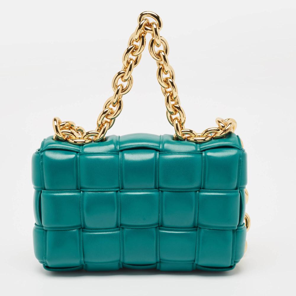 Green Leather Bottega Veneta Handbag