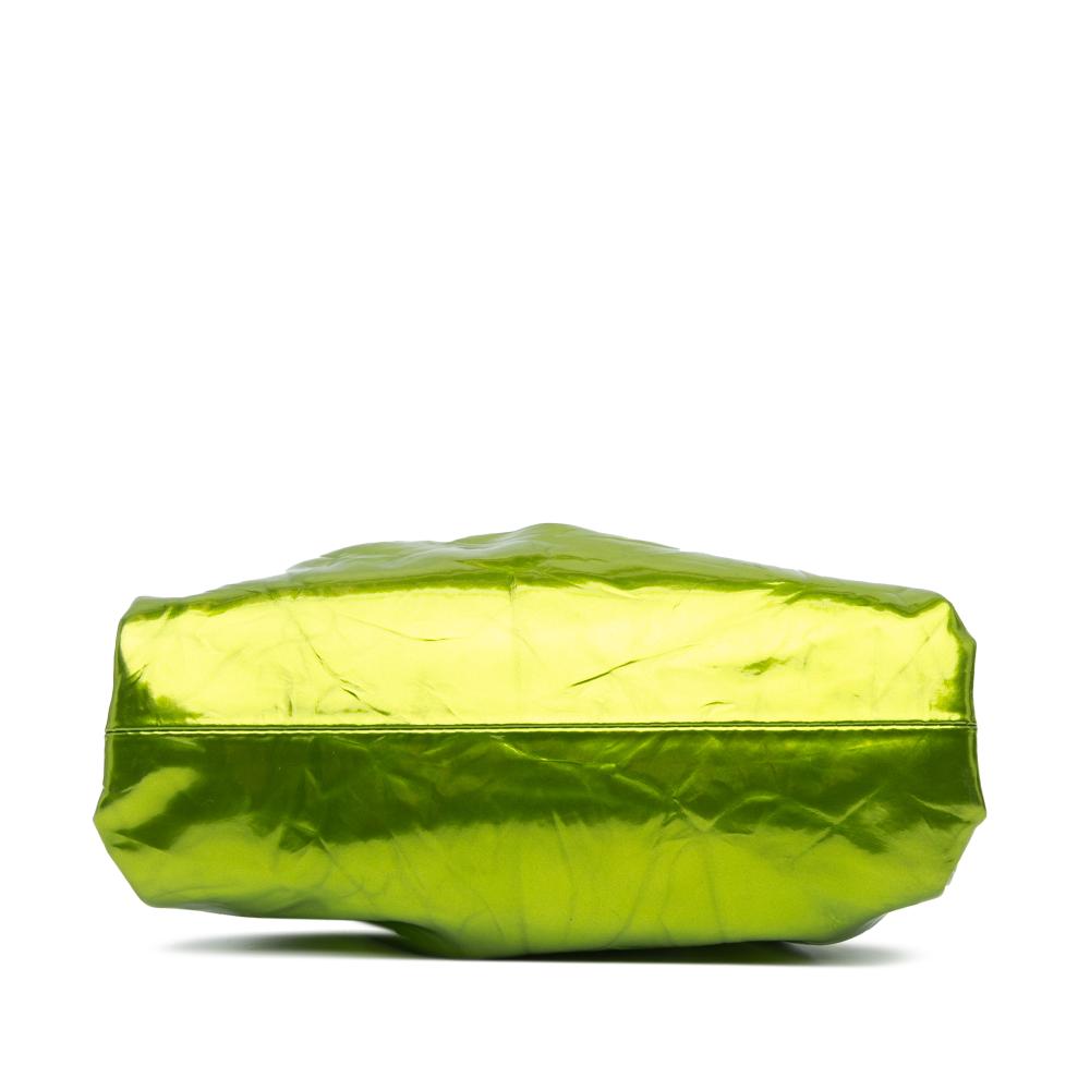 Green Leather Bottega Veneta Pouches