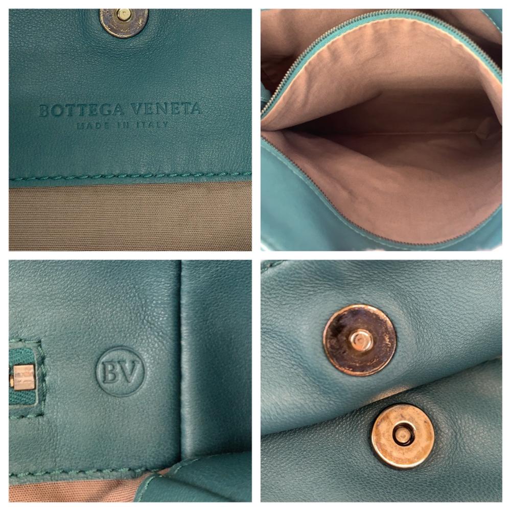 Green Leather Bottega Veneta Shoulder Bag