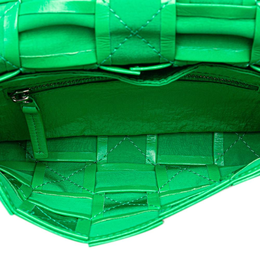 Green Leather Bottega Veneta Cassette Bag