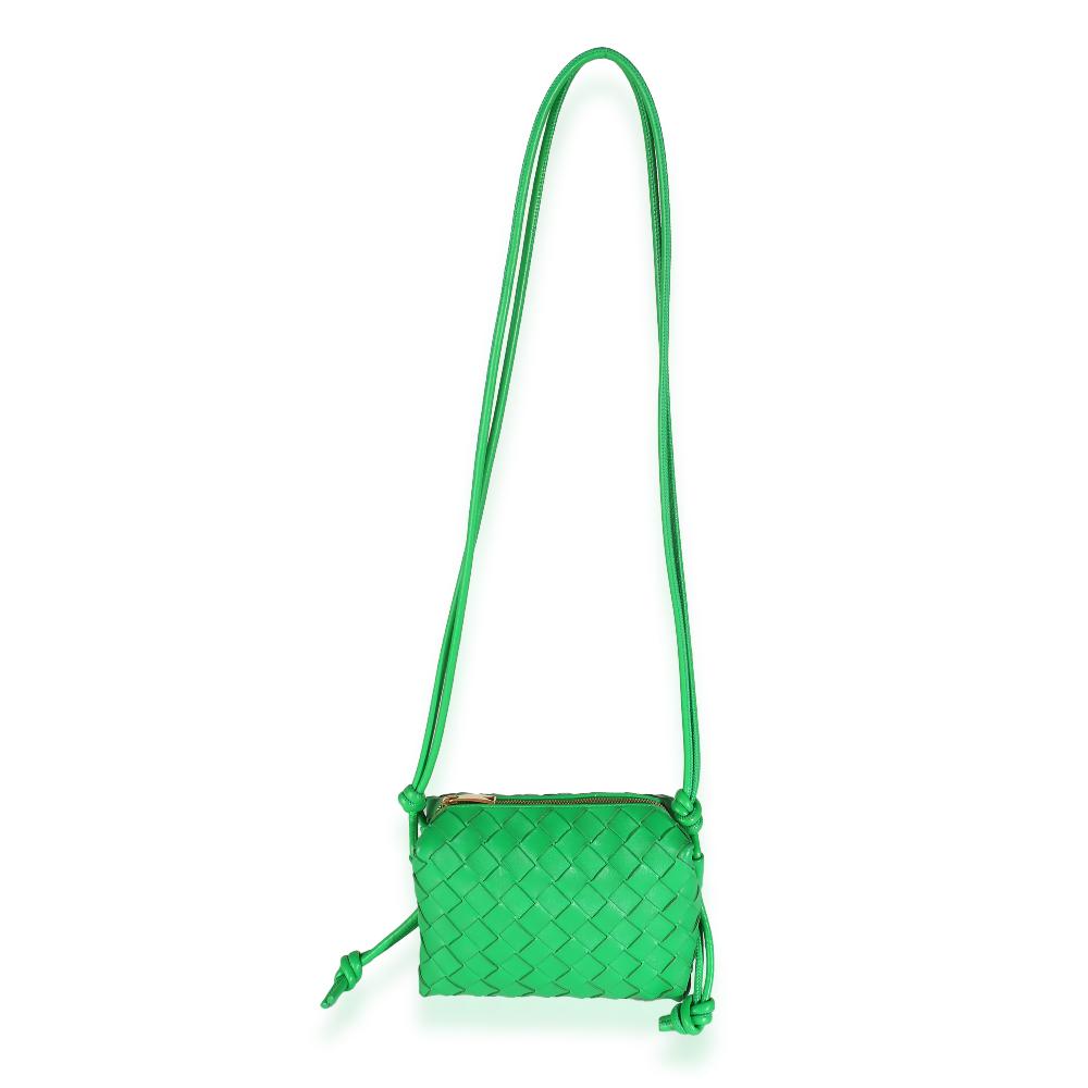 Green Leather Bottega Veneta Crossbody Bag