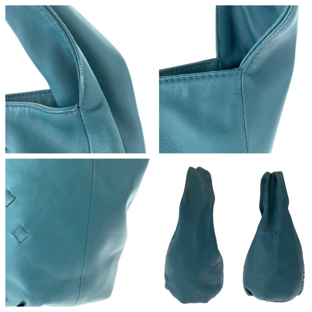 Green Leather Bottega Veneta Shoulder Bag