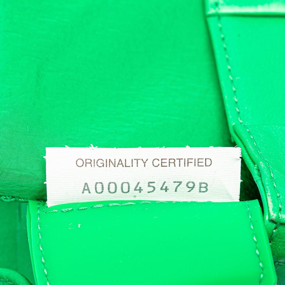 Green Leather Bottega Veneta Cassette Bag