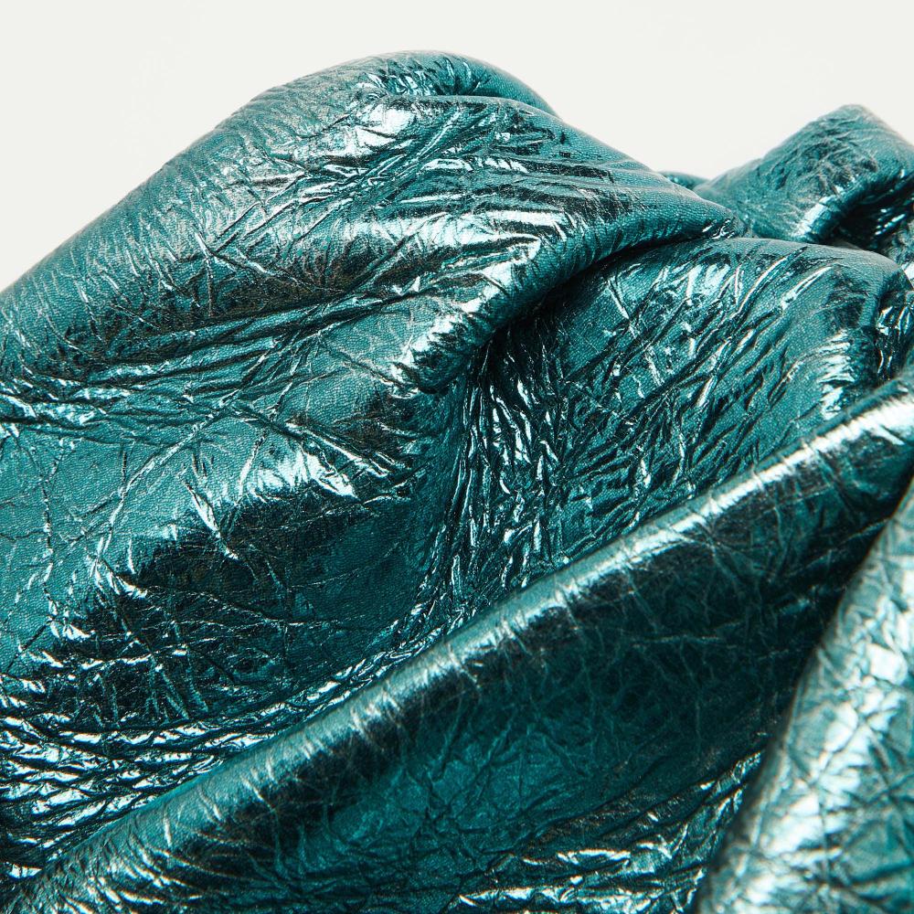 Green Leather Bottega Veneta Pouches