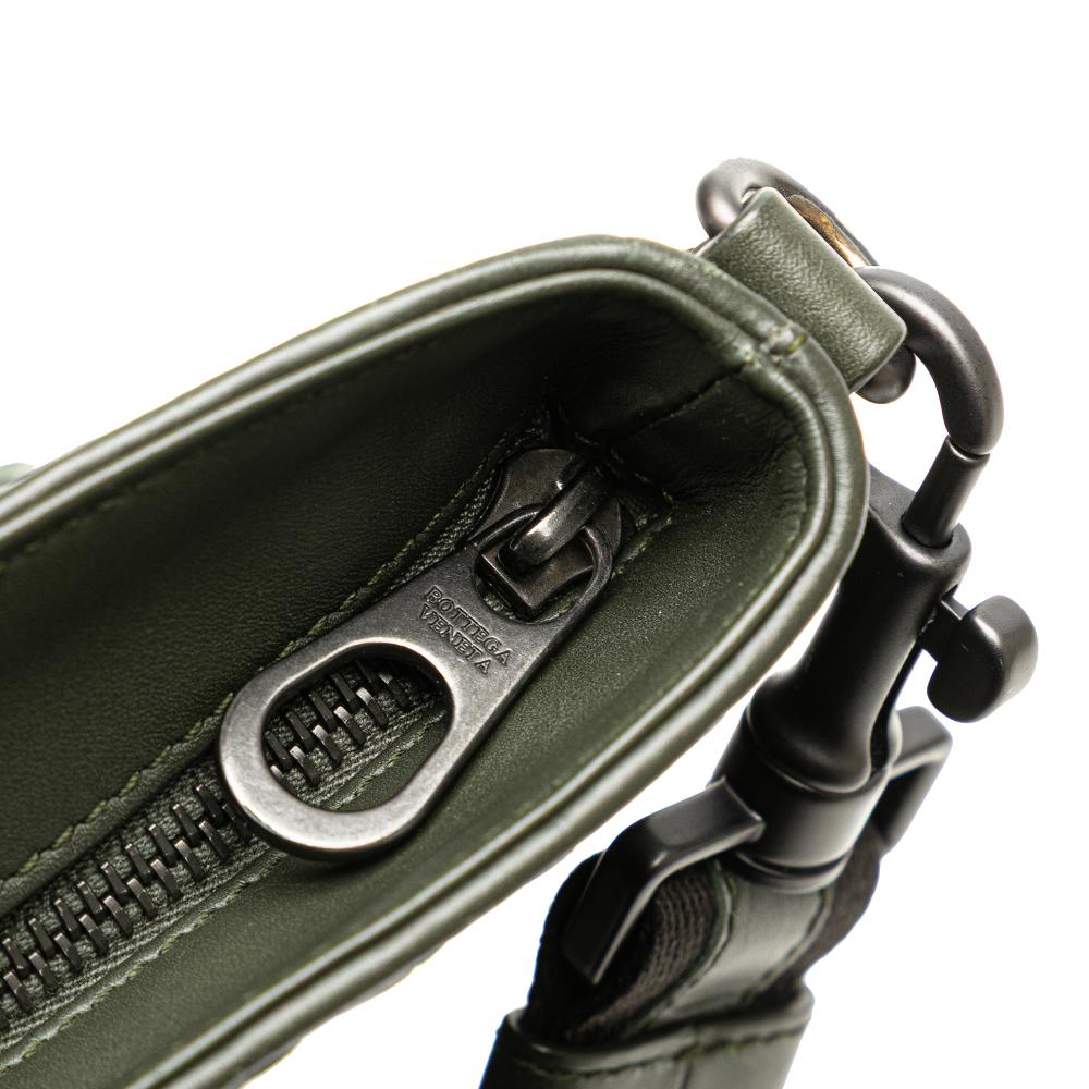 Green Leather Bottega Veneta Crossbody Bag