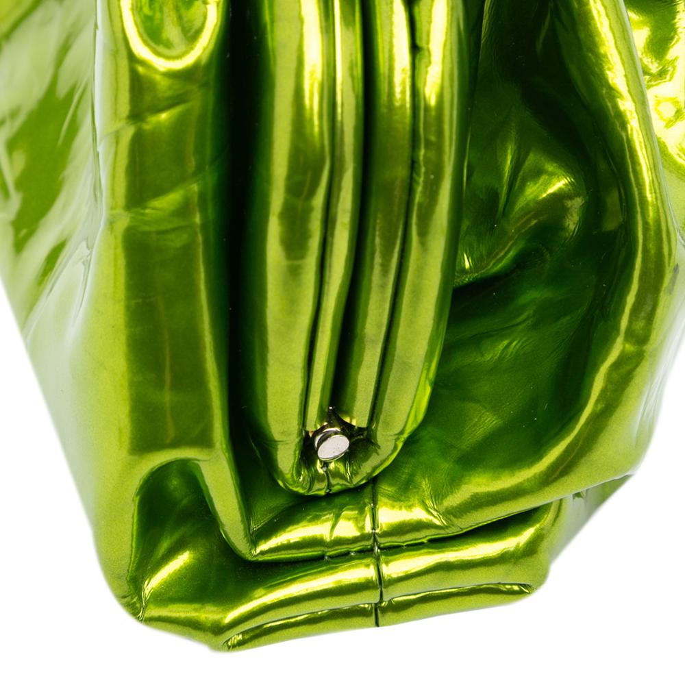 Green Leather Bottega Veneta Pouches