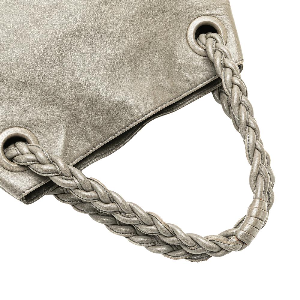 Grey Leather Bottega Veneta Tote