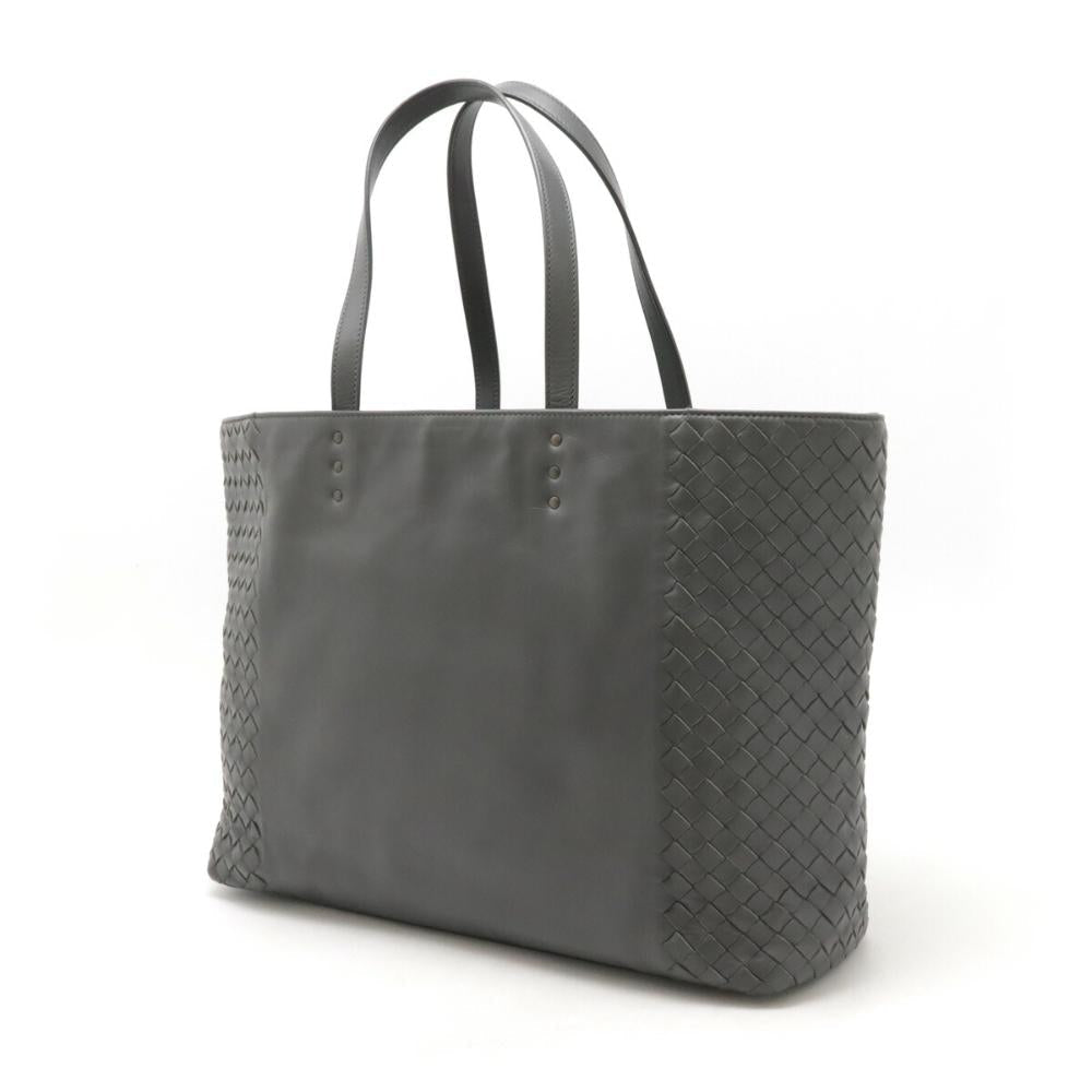 Grey Leather Bottega Veneta Shoulder Bag