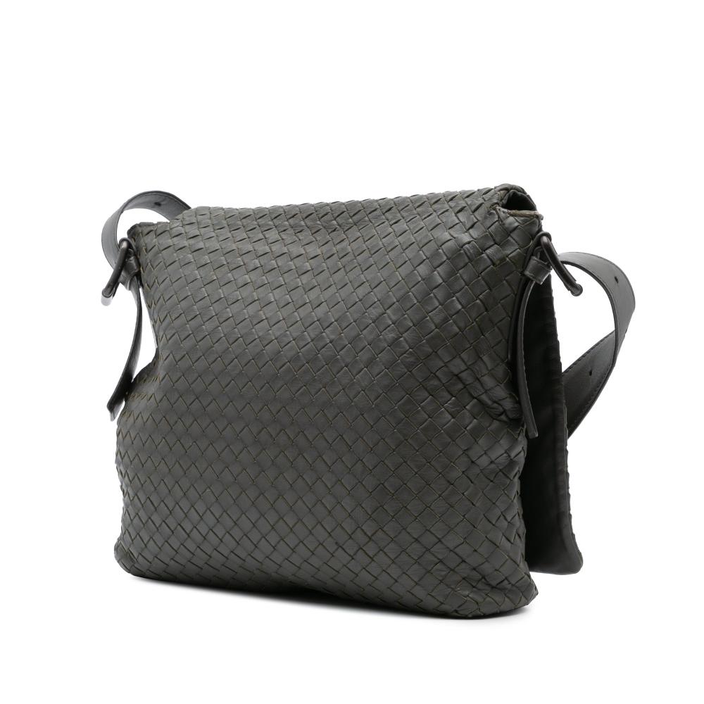 Grey Leather Bottega Veneta Crossbody Bag