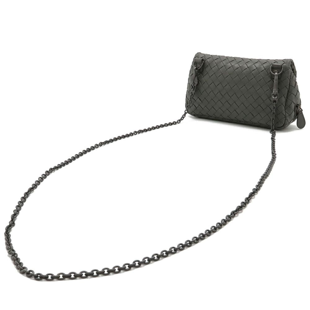 Grey Leather Bottega Veneta Shoulder Bag