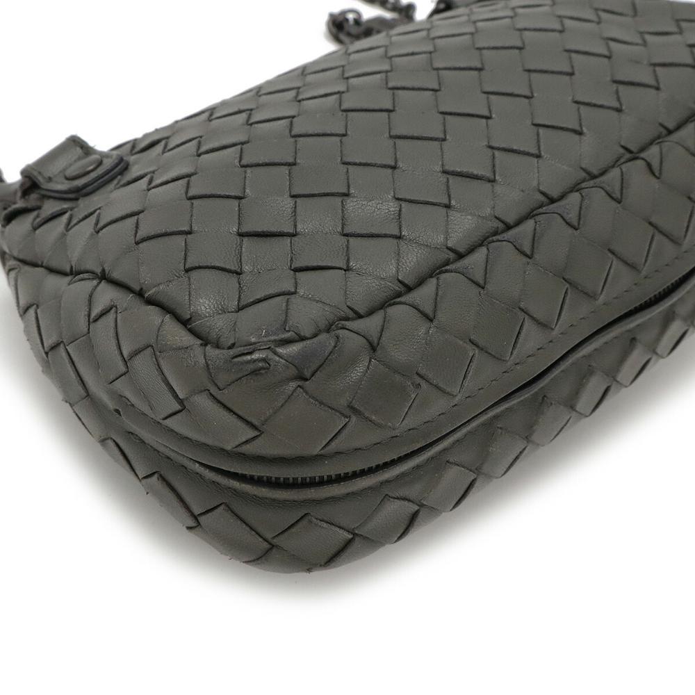 Grey Leather Bottega Veneta Shoulder Bag