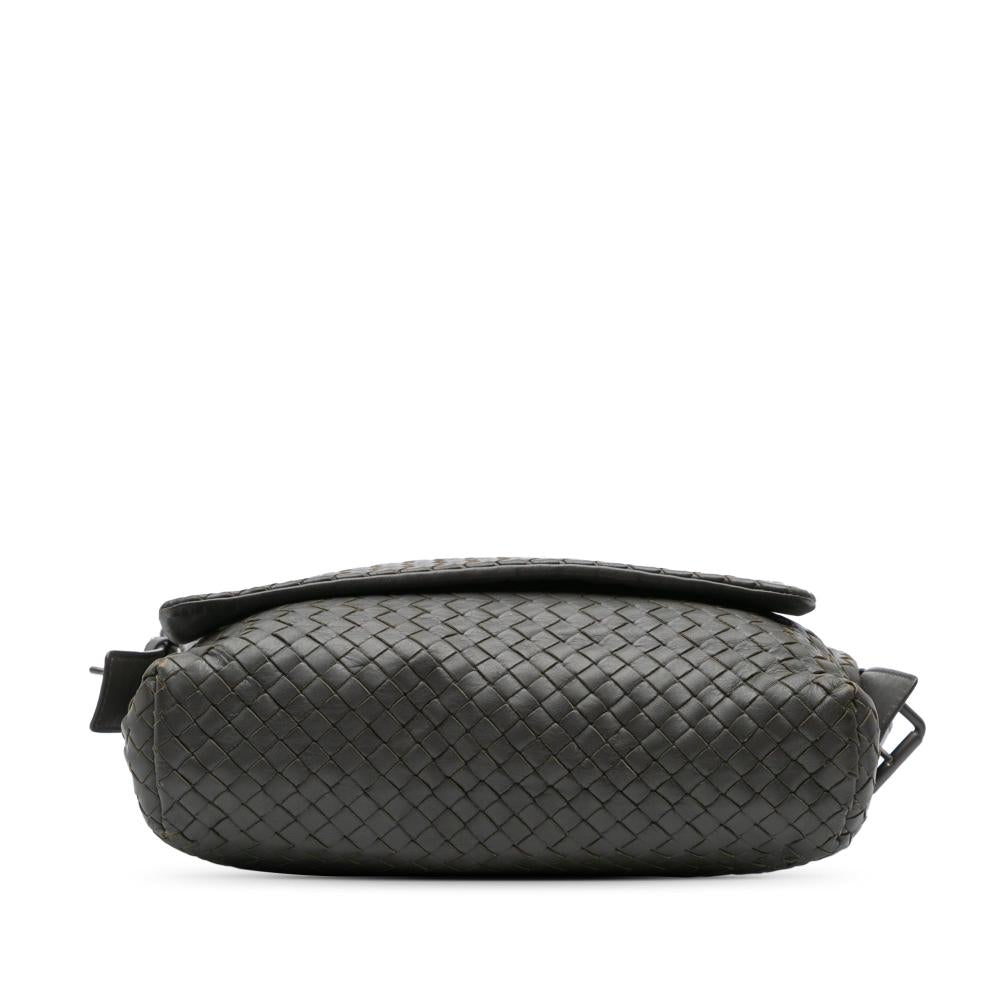 Grey Leather Bottega Veneta Crossbody Bag