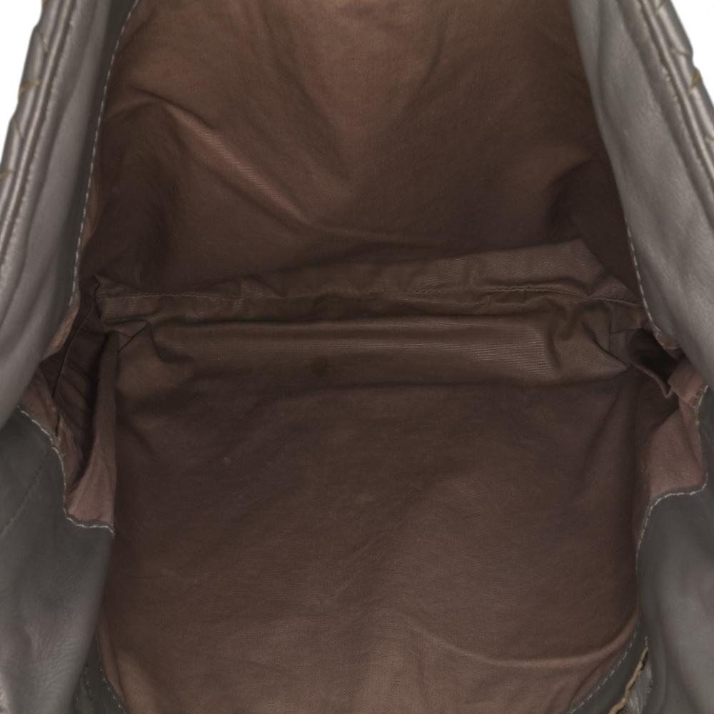 Grey Leather Bottega Veneta Crossbody Bag