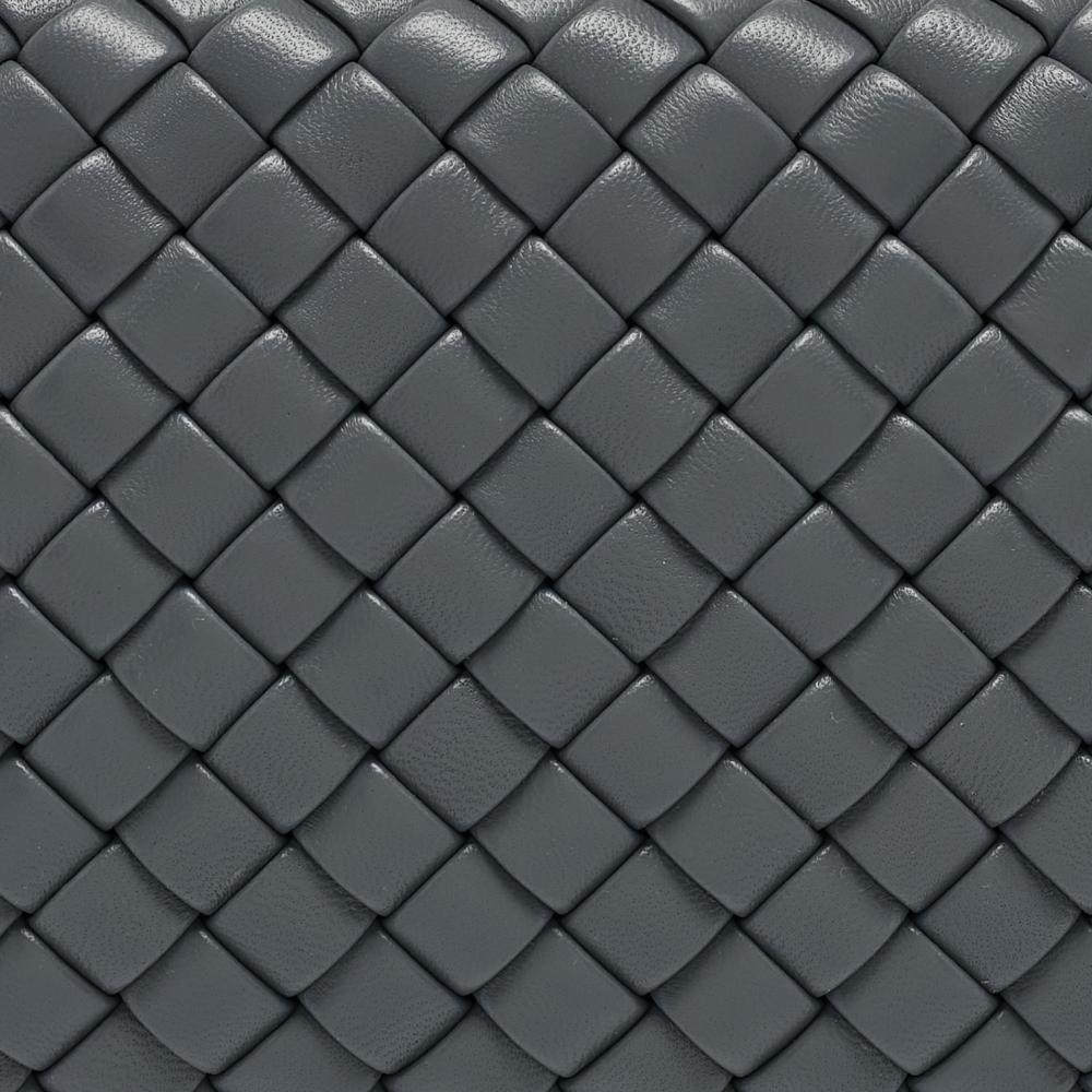 Grey Leather Bottega Veneta Clutch