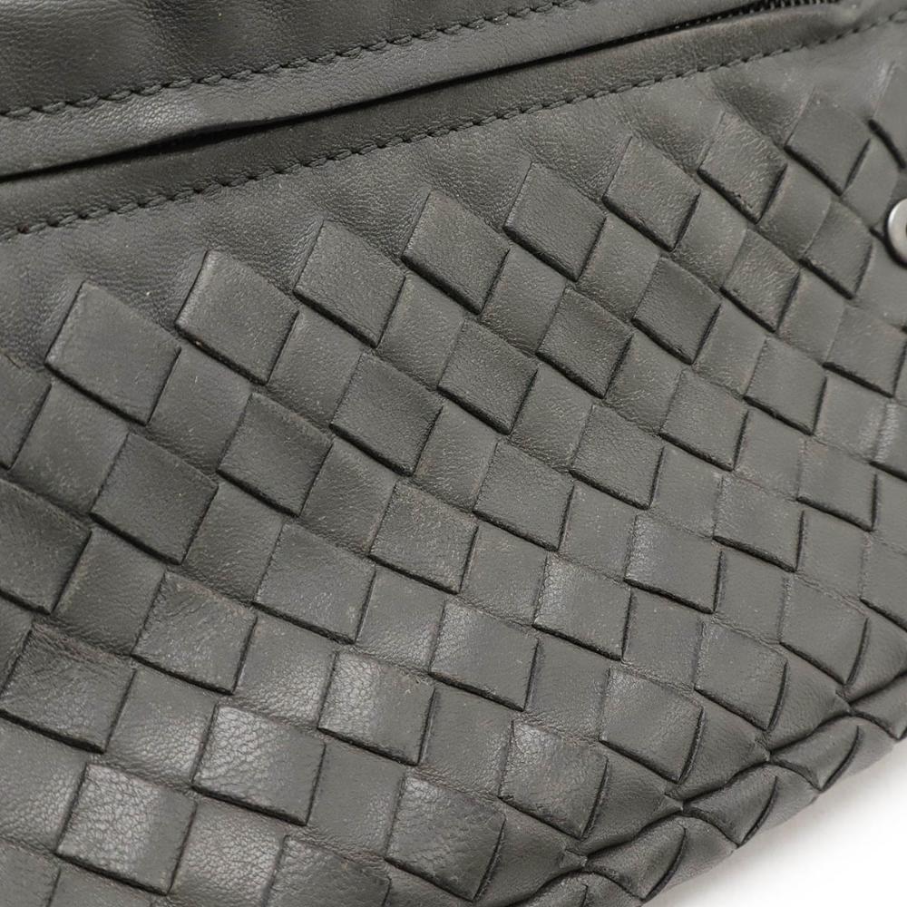 Grey Leather Bottega Veneta Shoulder Bag