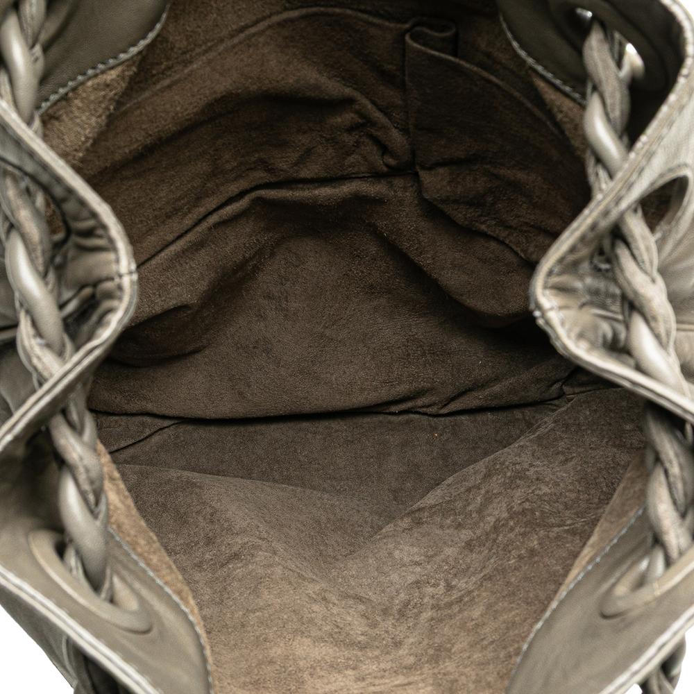 Grey Leather Bottega Veneta Tote