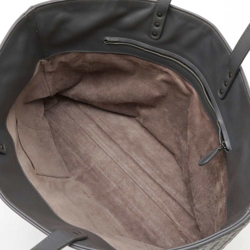 Grey Leather Bottega Veneta Shoulder Bag