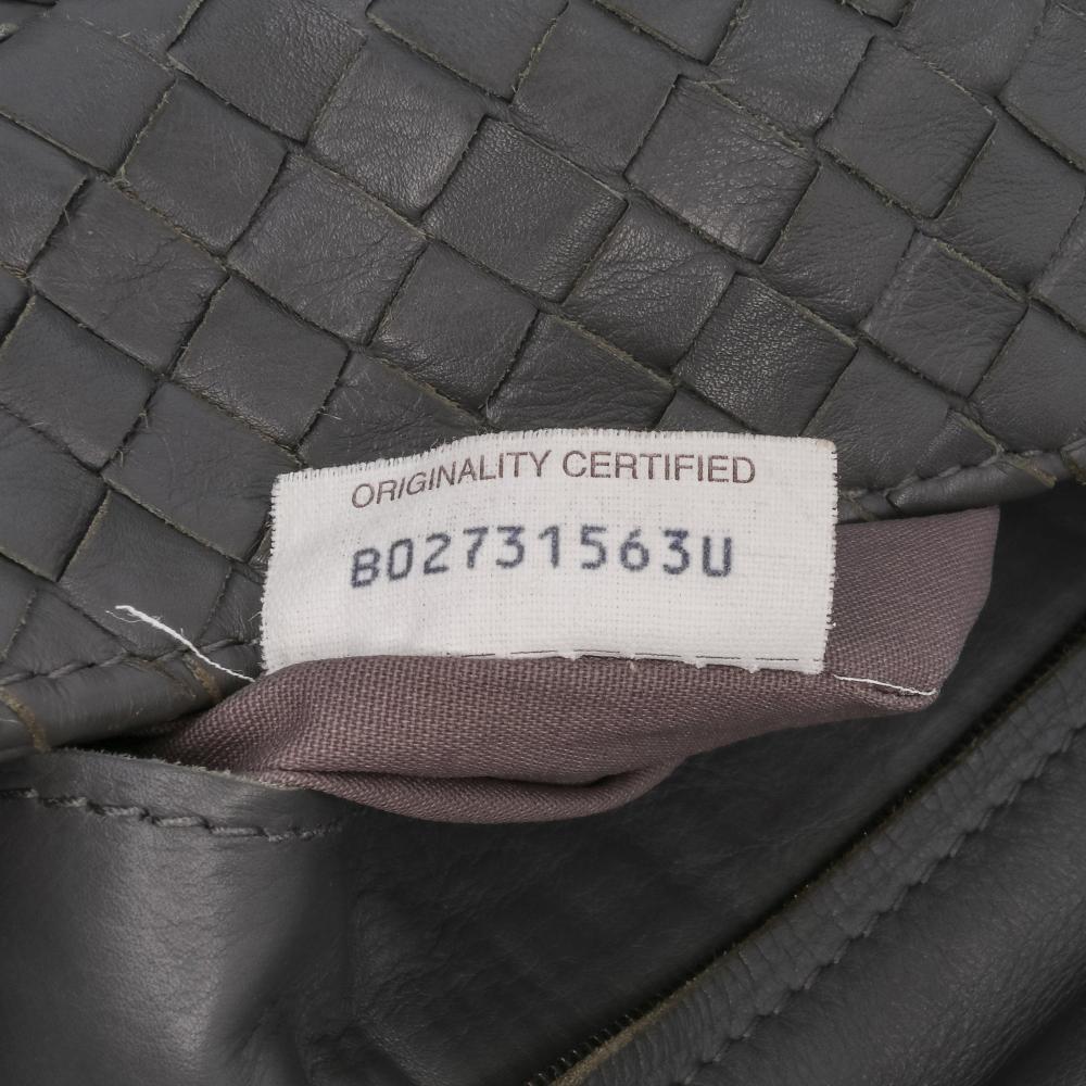 Grey Leather Bottega Veneta Crossbody Bag