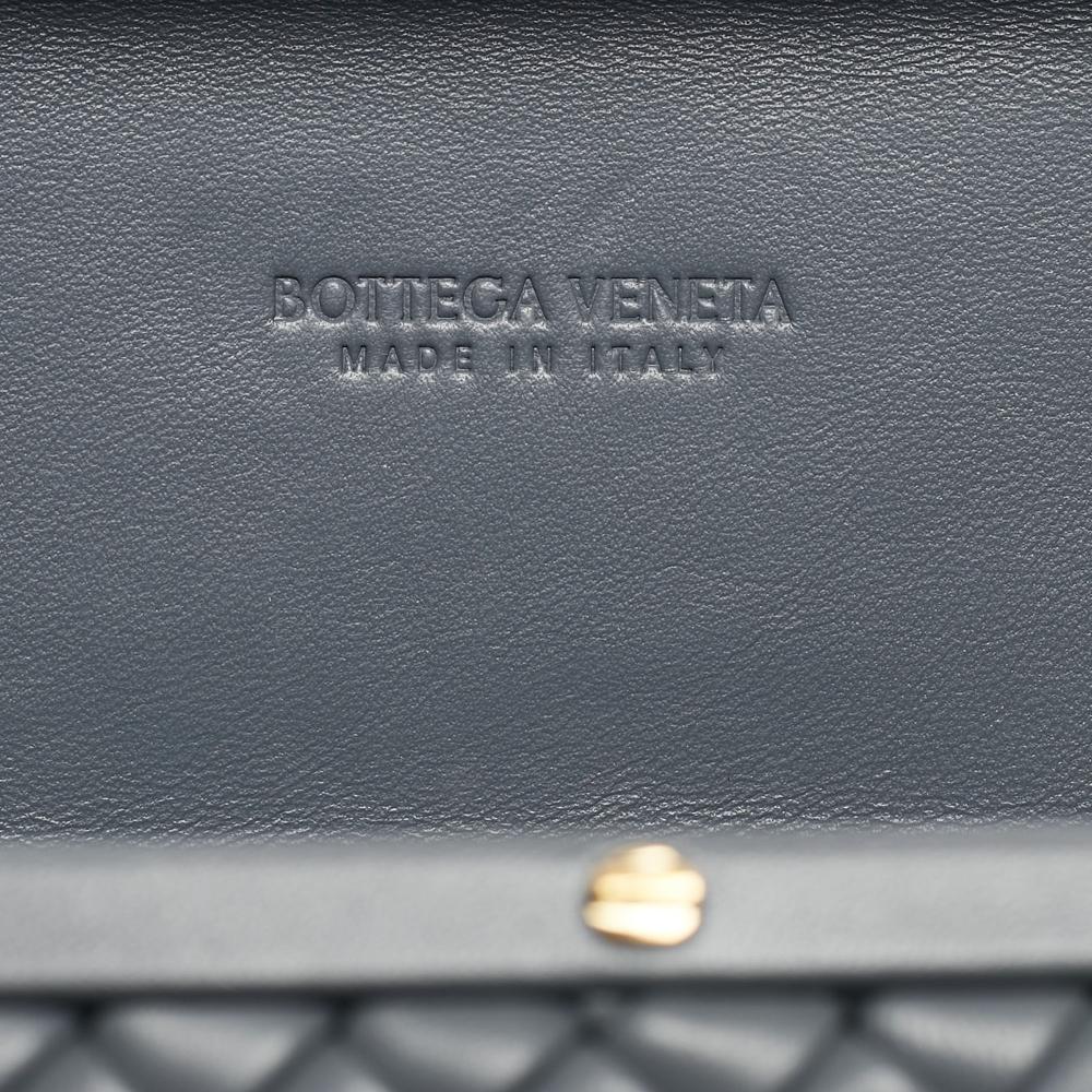 Grey Leather Bottega Veneta Clutch