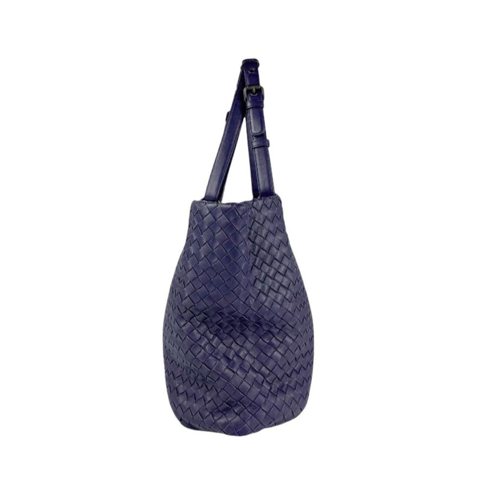 Navy Fabric Bottega Veneta Handbag