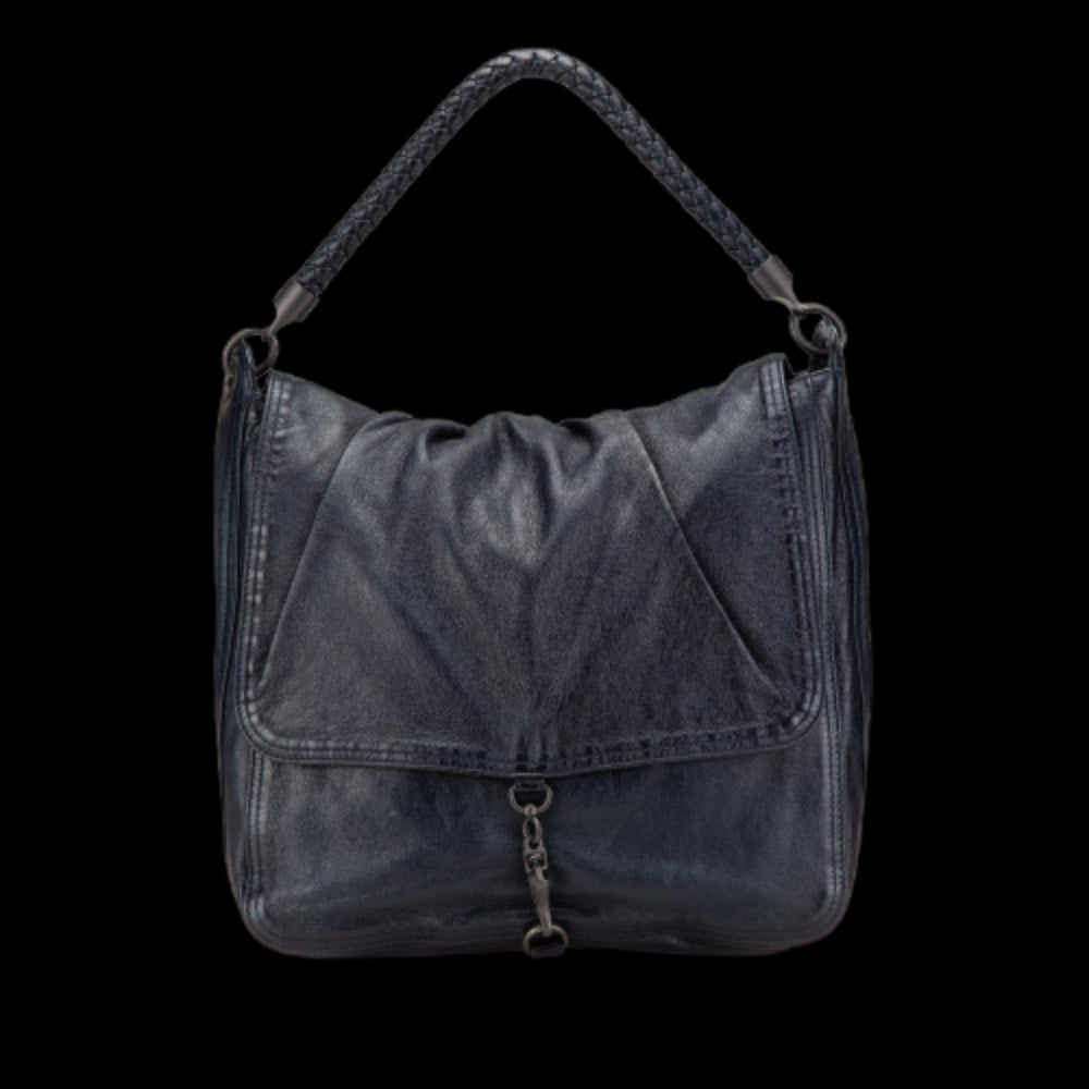 Navy Leather Bottega Veneta Handbag